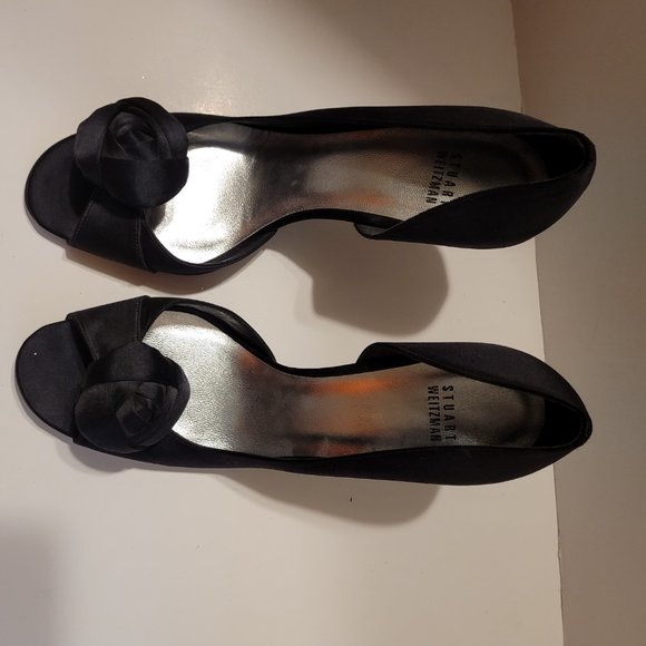 Stuart Weitzman Black Open Toe stiletto Heel-Size 10.5M - Picture 10 of 11